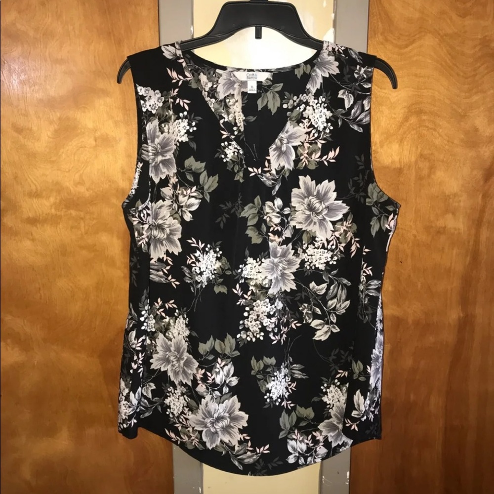 Croft & Barrow Sleeveless Floral Top